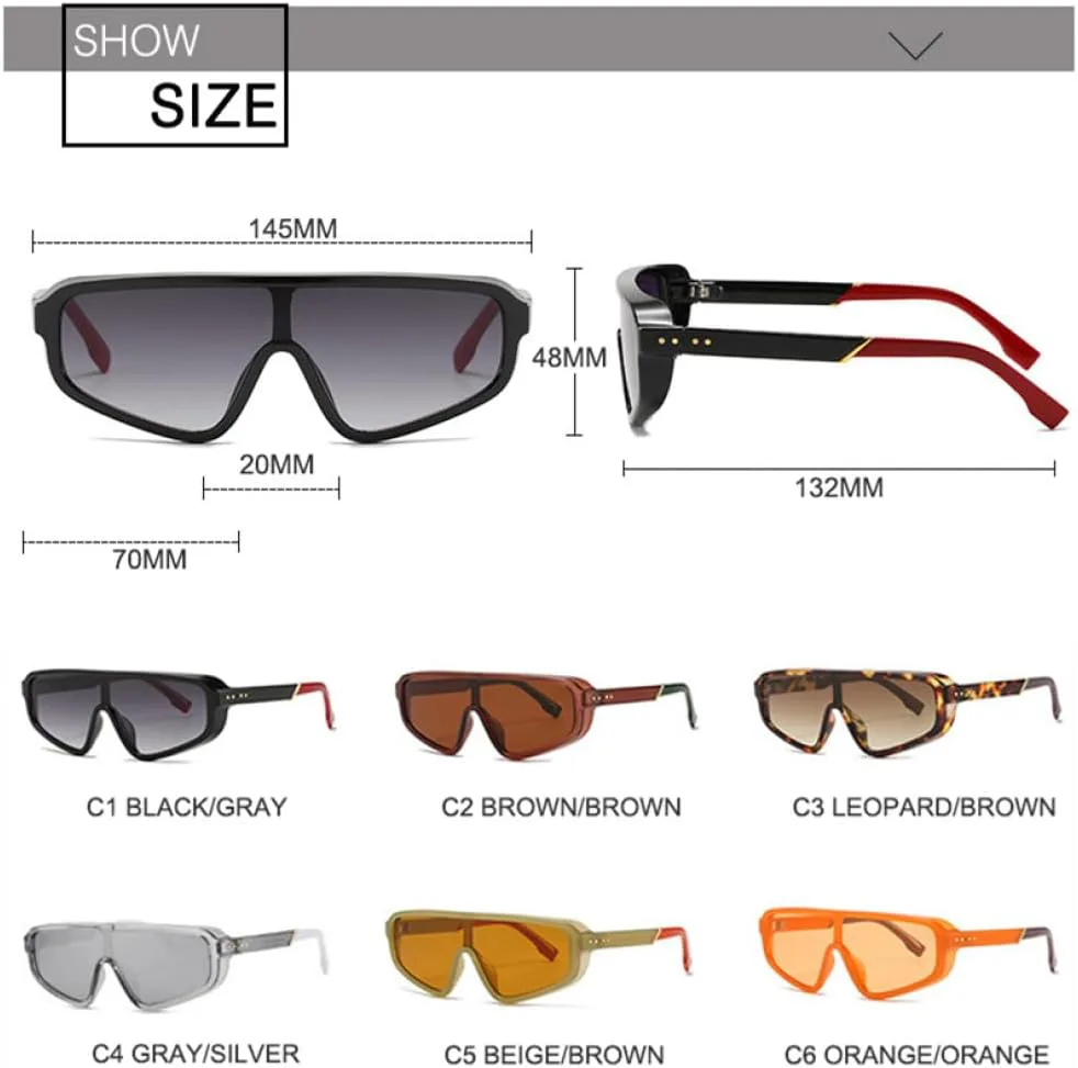 

Винтажные панк-солнцезащитные очки LVTFCO квадратной формы для мужчин и женщин, модные цельные солнцезащитные очки в стиле ретро, ​​коричневые очки, White-black