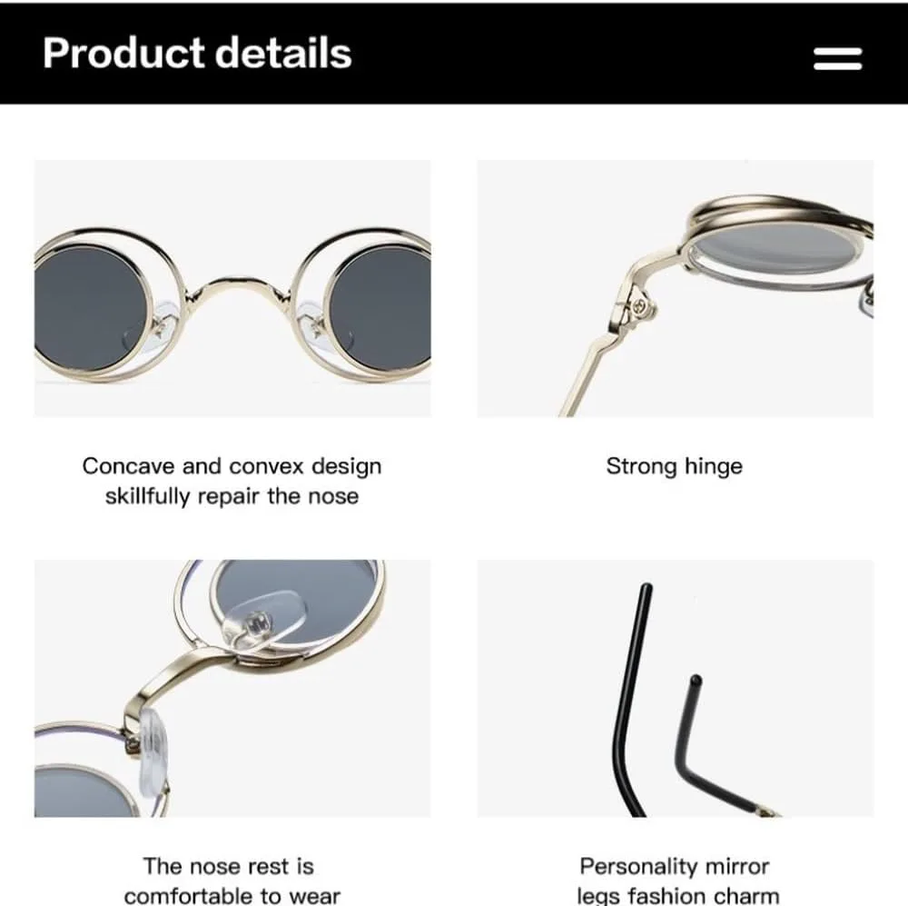 

Стильные повседневные солнцезащитные очки-раскладушки для женщин, маленькие круглые складные очки, модные очки с защитой от УФ-излучения UV400 WNCKSQ, C6