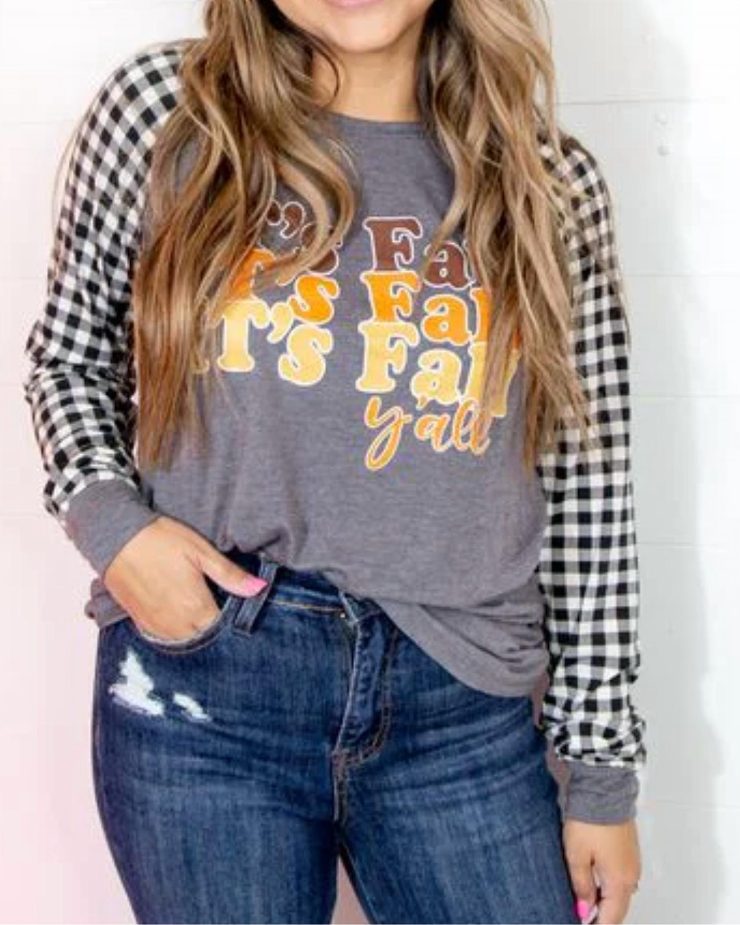 

Толстовка с длинным рукавом "Осень пришла" - плюс, серый Southern Grace