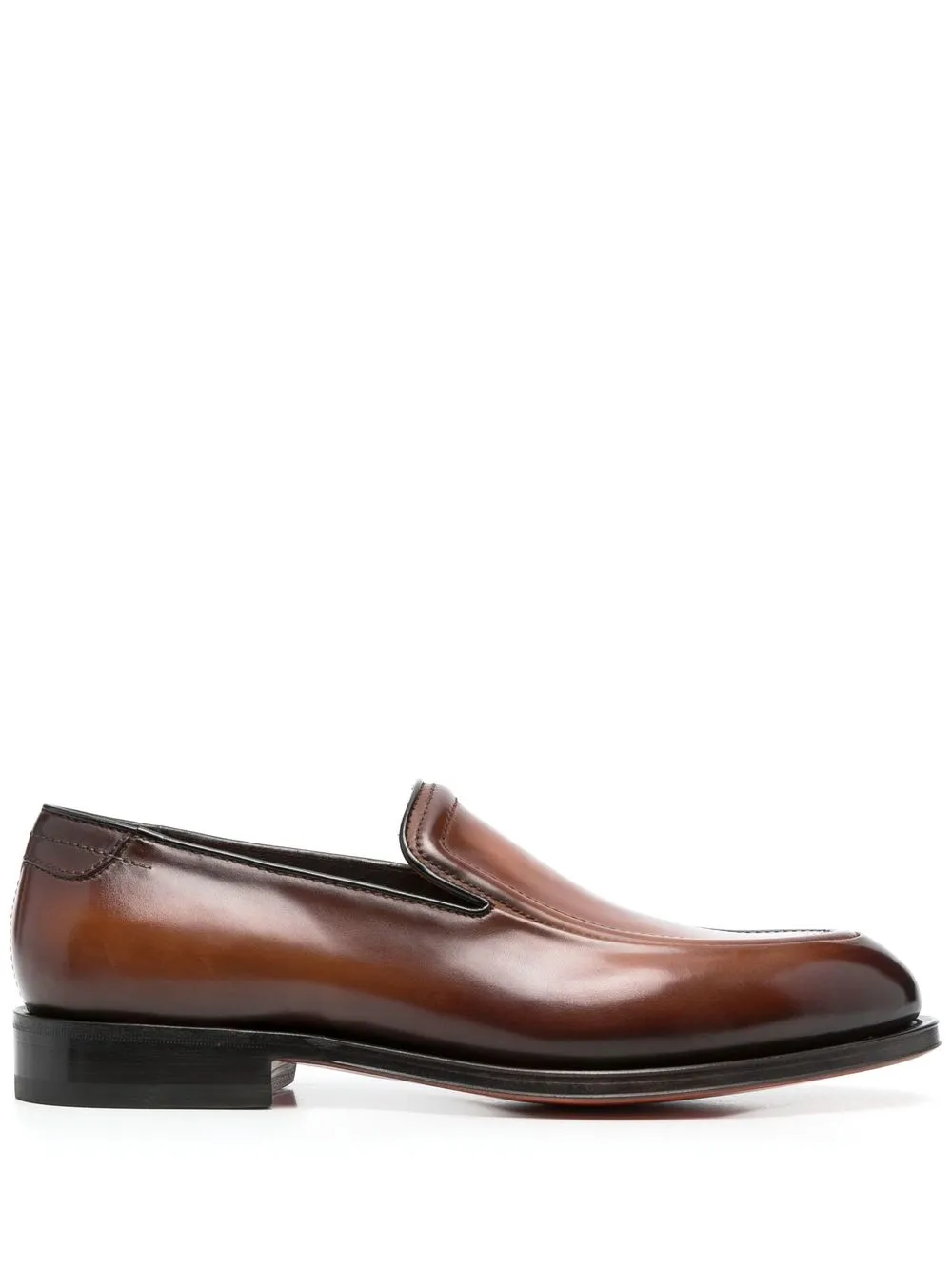 

Лоферы с эффектом потертости Santoni, коричневый