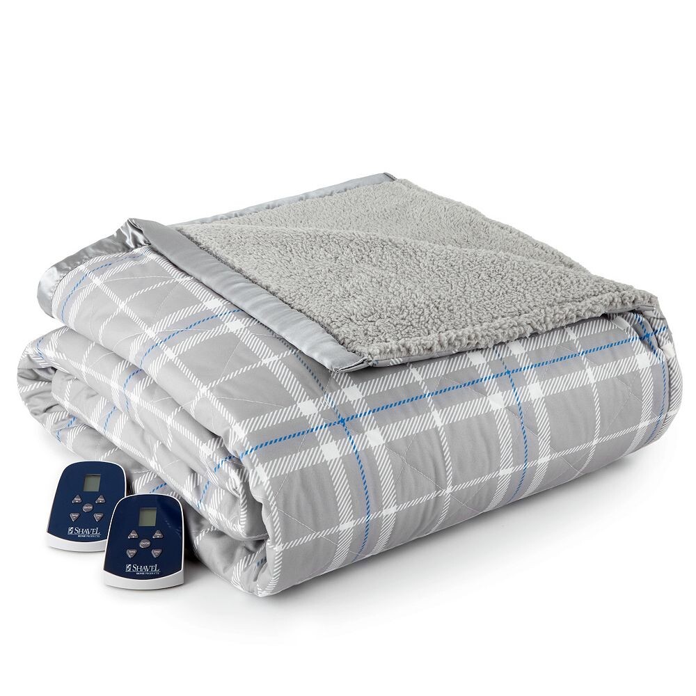 

Одеяло с подогревом из Micro Flannel и Sherpa, цвет Carlton Plaid Gray