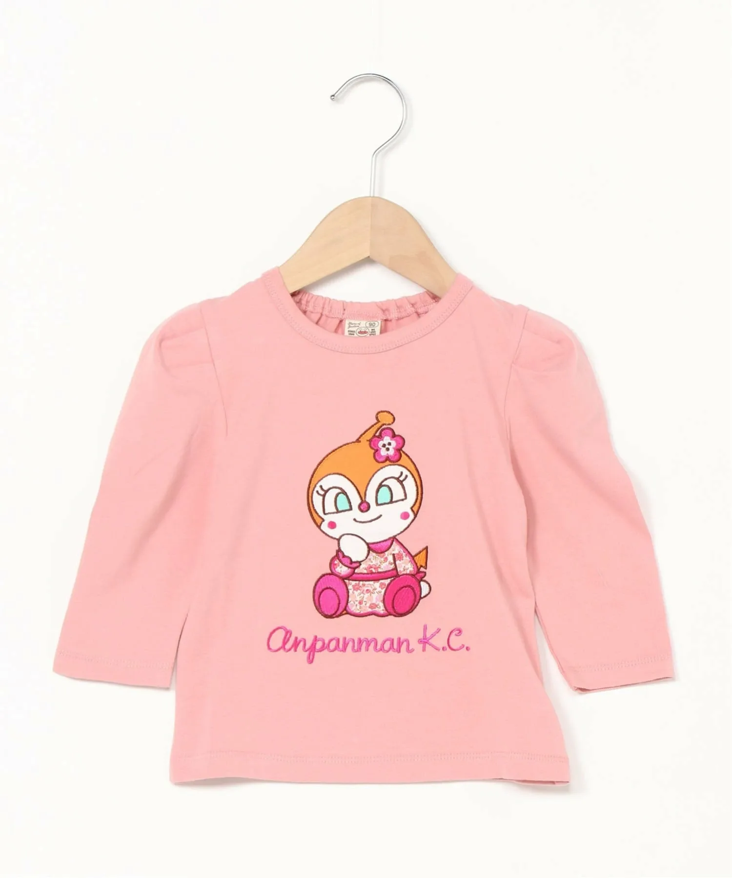 Футболка с длинным рукавом и аппликацией в виде пышных рукавов APKC/(K) Anpanman Kids Collection, pink — фото 2