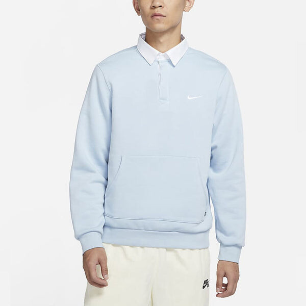 Толстовка Men's Nike SB Fleece Skateboard Knit Breathable Embroidered Autumn Blue, синий — фото 4