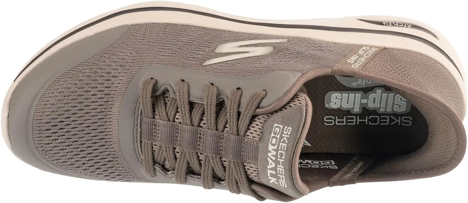 Мужские широкие слипоны Skechers Go Walk Arch Fit 2.0 Simplicity 2, Brown — фото 3