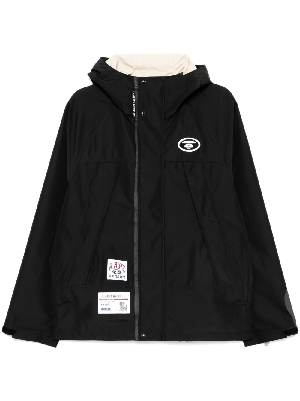

Ветровка с капюшоном и логотипом AAPE BY *A BATHING APE, черный