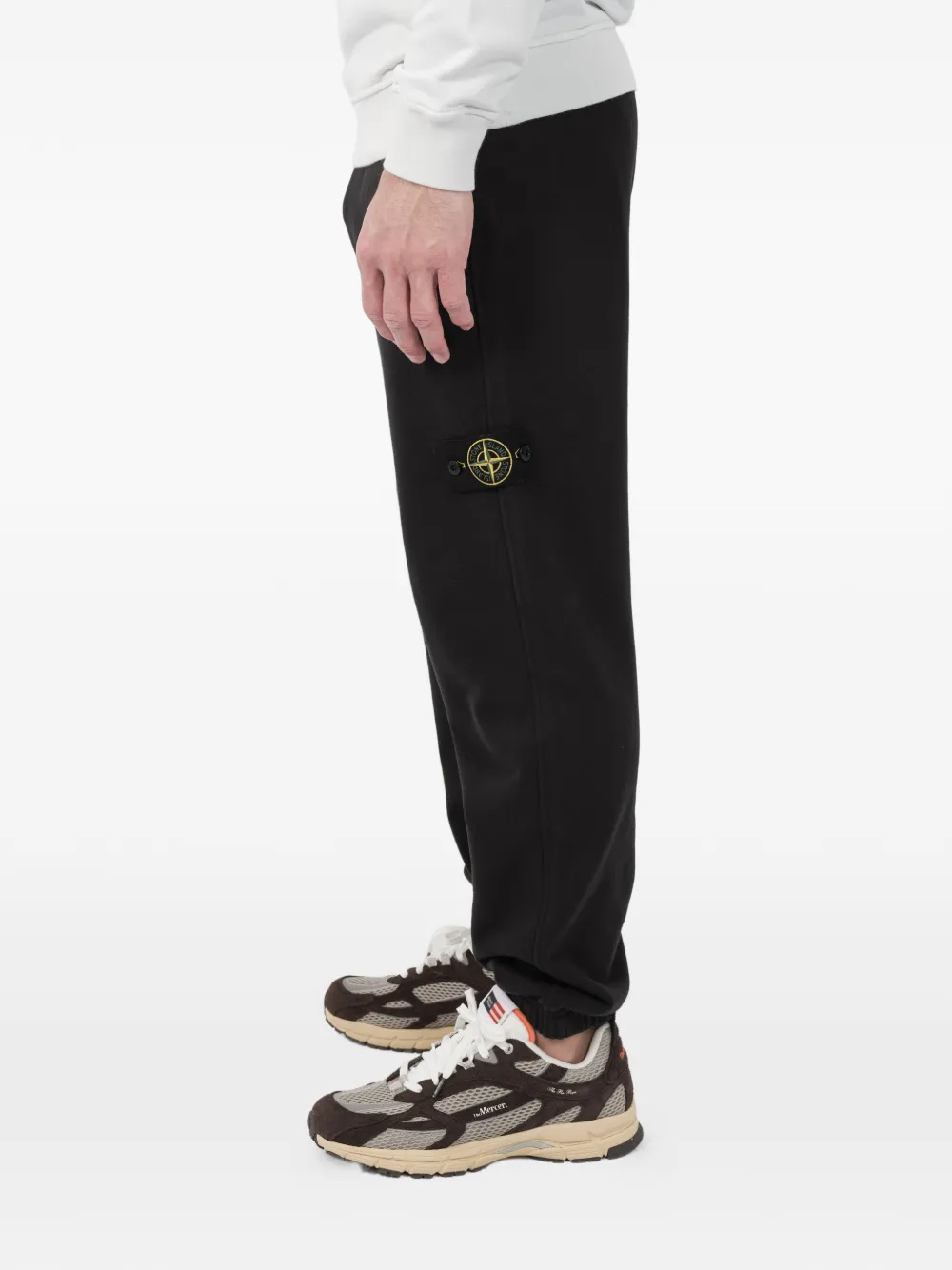 Спортивные штаны с нашивкой-компасом Stone Island, черный — фото 3