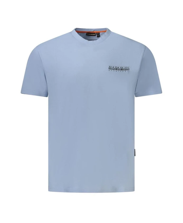 

Футболка с круглым вырезом и синим логотипом Napapijri, синий