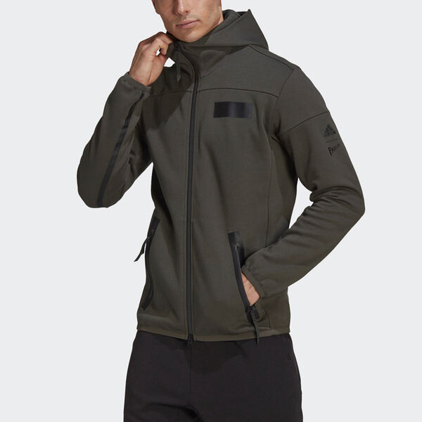 Куртка adidas M Hood Parley Sports Stylish Hooded Jacket Brown, коричневый — фото 2