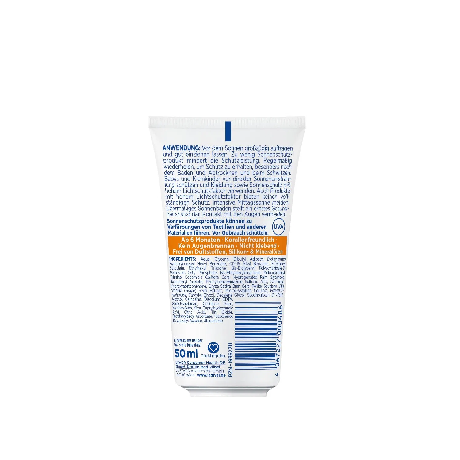 Детский солнцезащитный крем для лица и тела SPF 50+ от Ladival Ladival — фото 2