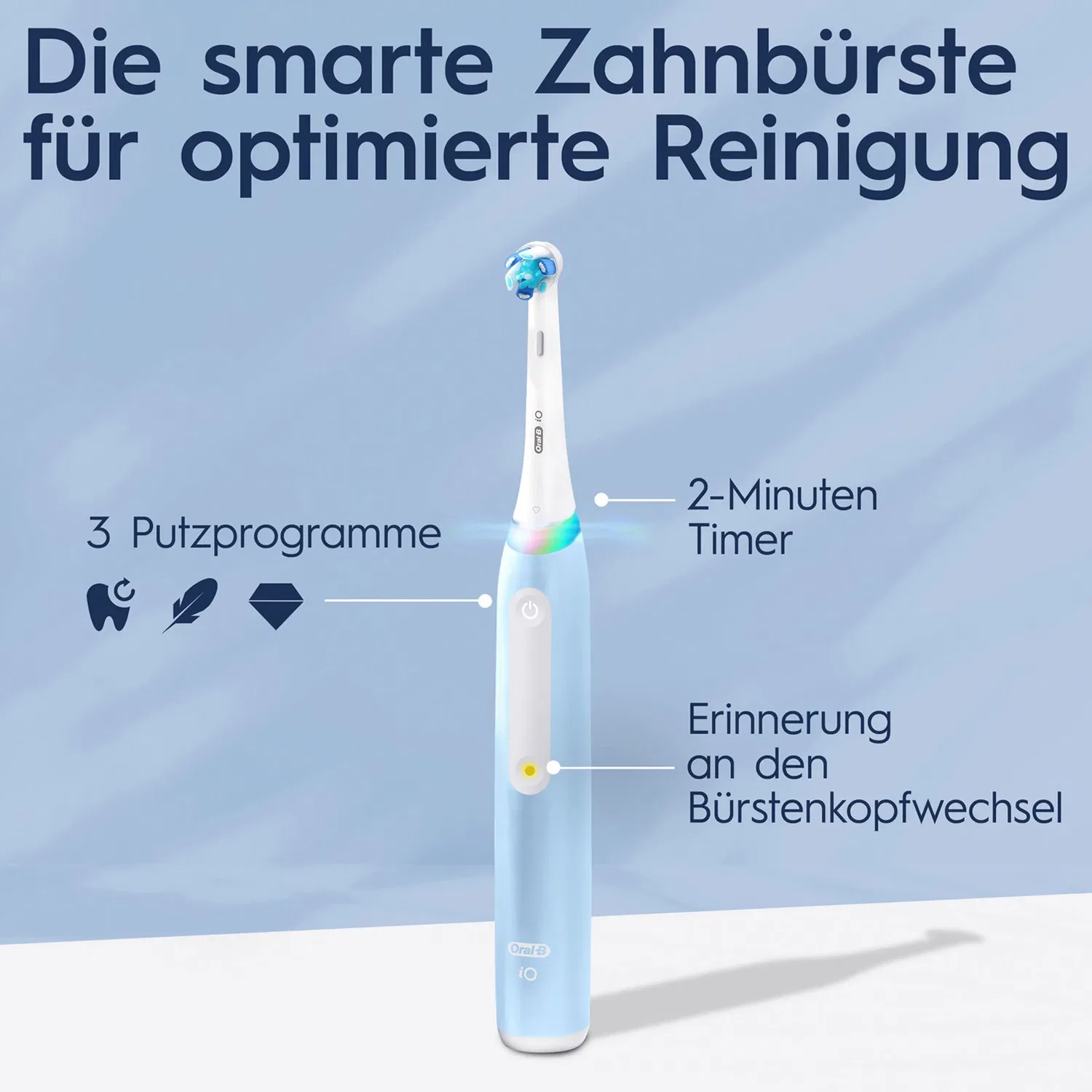 Электрическая зубная щетка Oral-B iO 3 Синий — фото 4