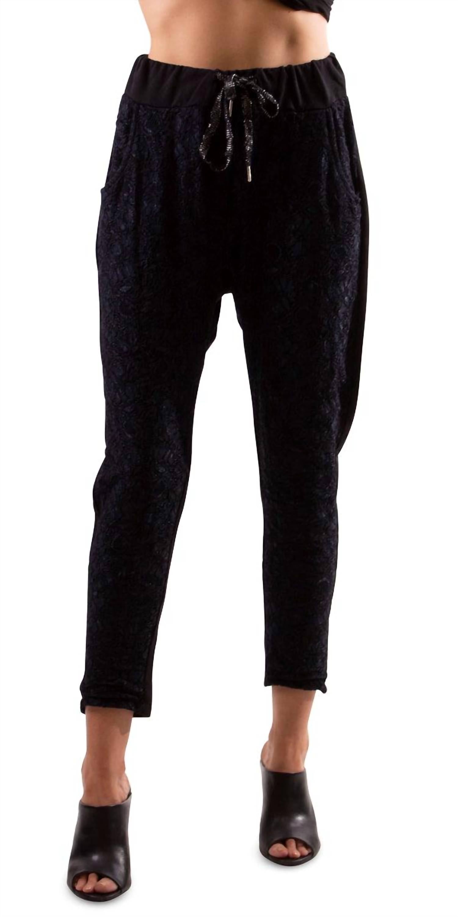 

Укороченные кружевные брюки Terza черного цвета Gigi Moda, черный