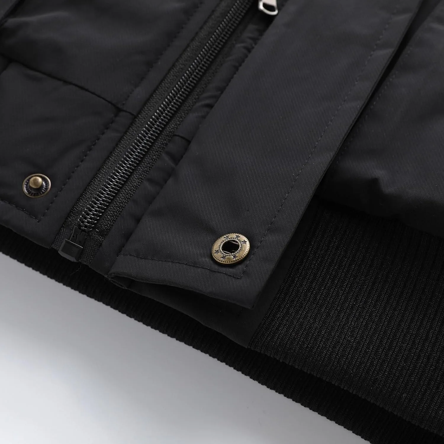 Мужская зимняя безрукавка Sherpa Fleece, утепленная пуховая жилетка-куртка с карманами для активного отдыха Generic, черный — фото 2