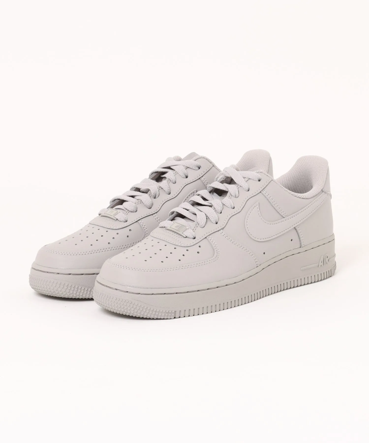 Мужские кроссовки из натуральной кожи Air Force 1 '07 NIKE серые