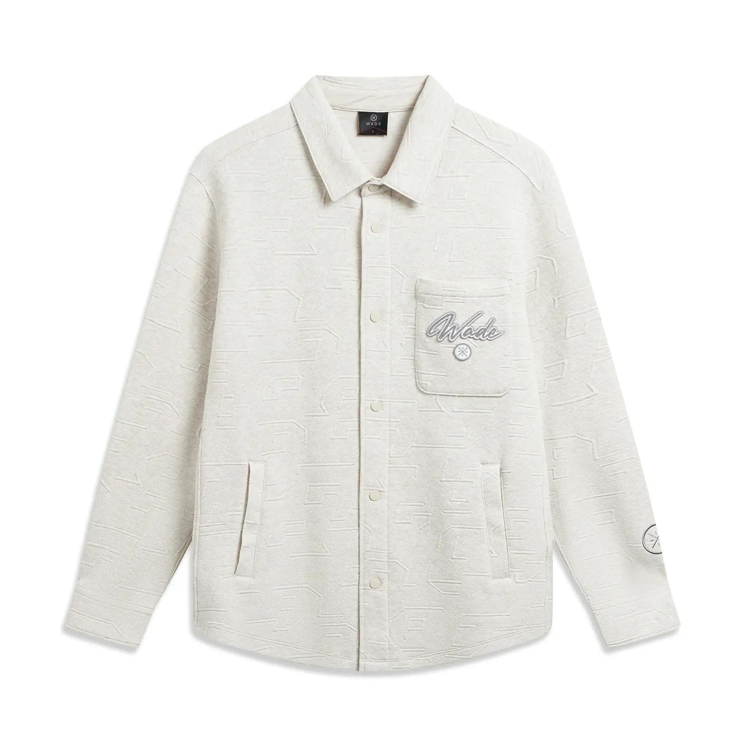 

Рубашка Li-Ning мужская Heather Gray Tile Gray Jacquard Lapel Moderate