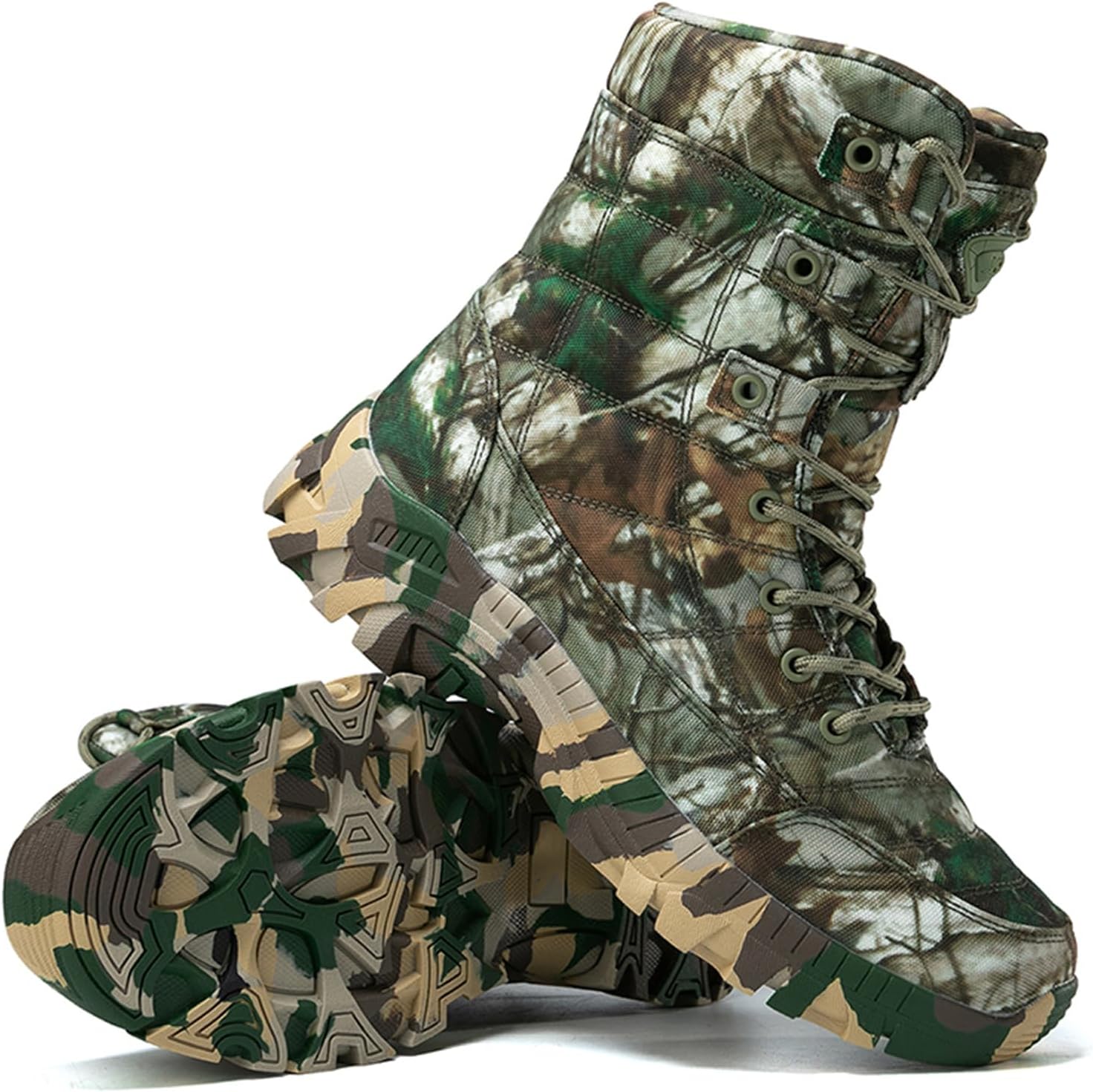 

Мужские тактические ботинки QKLMWES высокие, легкие, с противоскользящей подошвой для активного отдыха, походов, повседневной носки, дышащие рабочие, охотничьи, пустынные армейские ботинки, зеленый