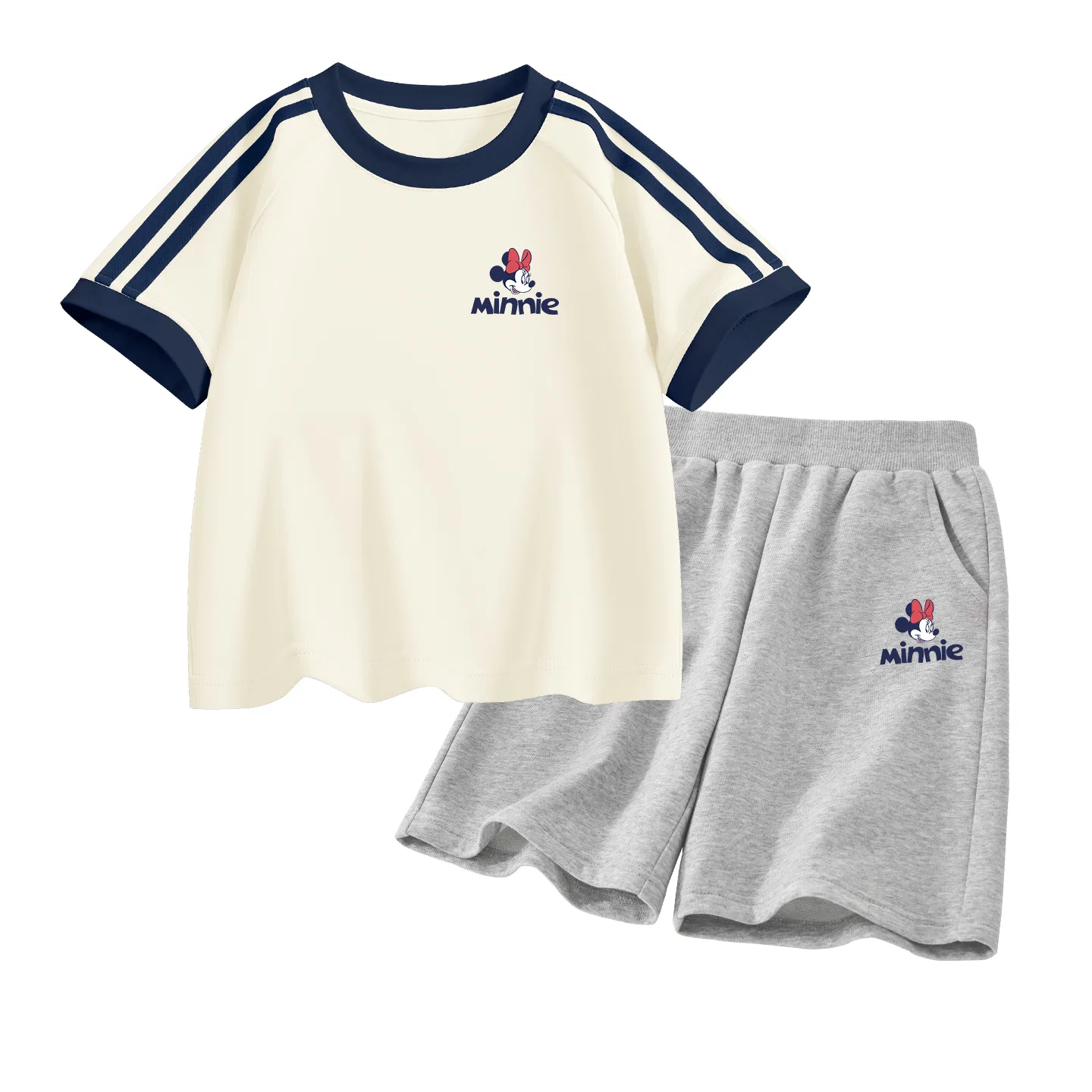 Детский спортивный костюм Casual Sportswear 2 Piece Set Disney, Diyouya Minnie K Almond White+Di Elegant Minnie K Gray