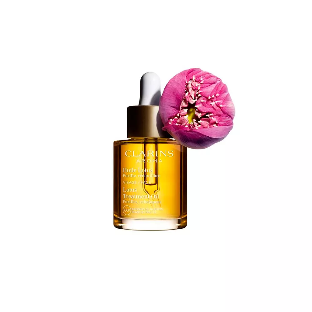 Масло для лица Aceite "lotus" - pieles mixtas, poros dilatados Clarins, 30 мл. — фото 2