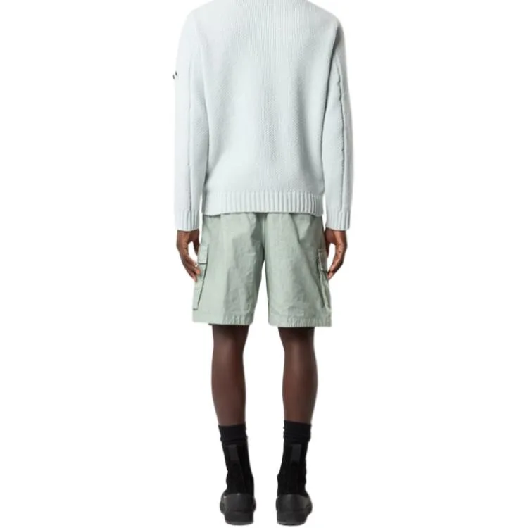 Шорты с накладными карманами STONE ISLAND, шалфейно-зеленый — фото 4