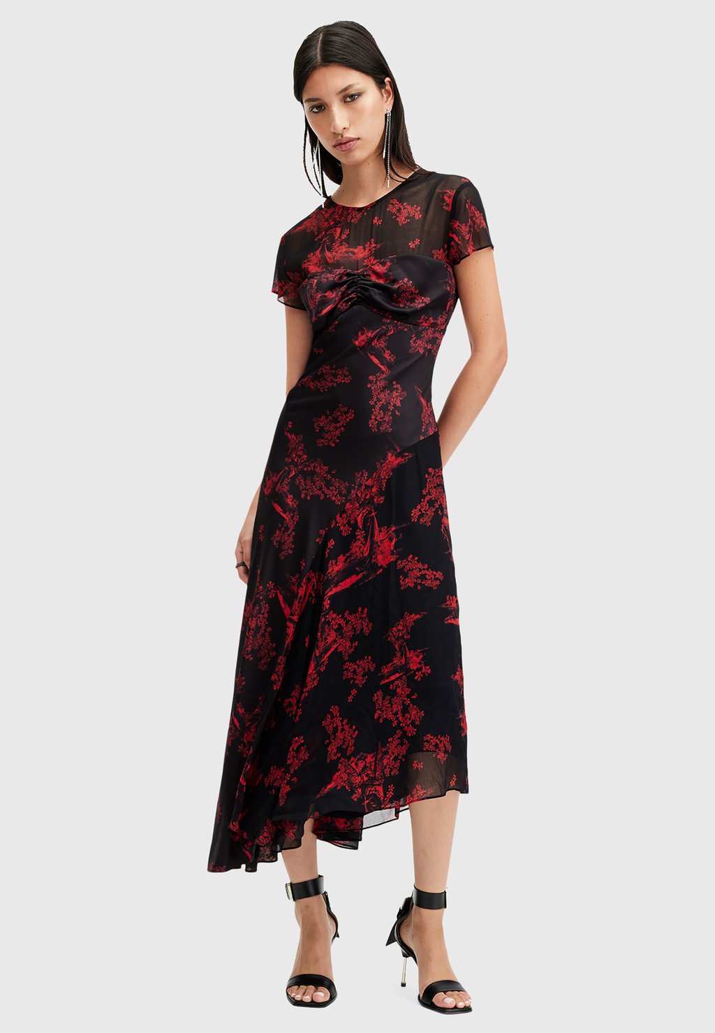 

Платье макси TASHA DRESS AllSaints, черный