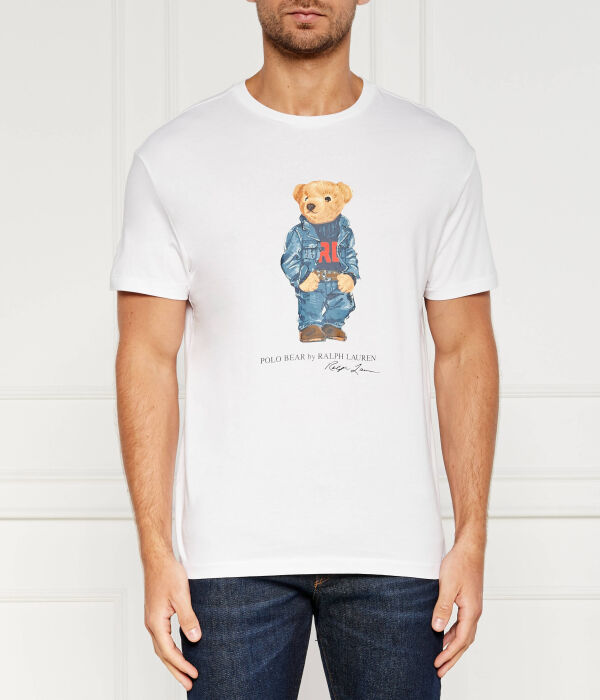 

Футболка Polo Ralph Lauren с рисунком медведя, белый