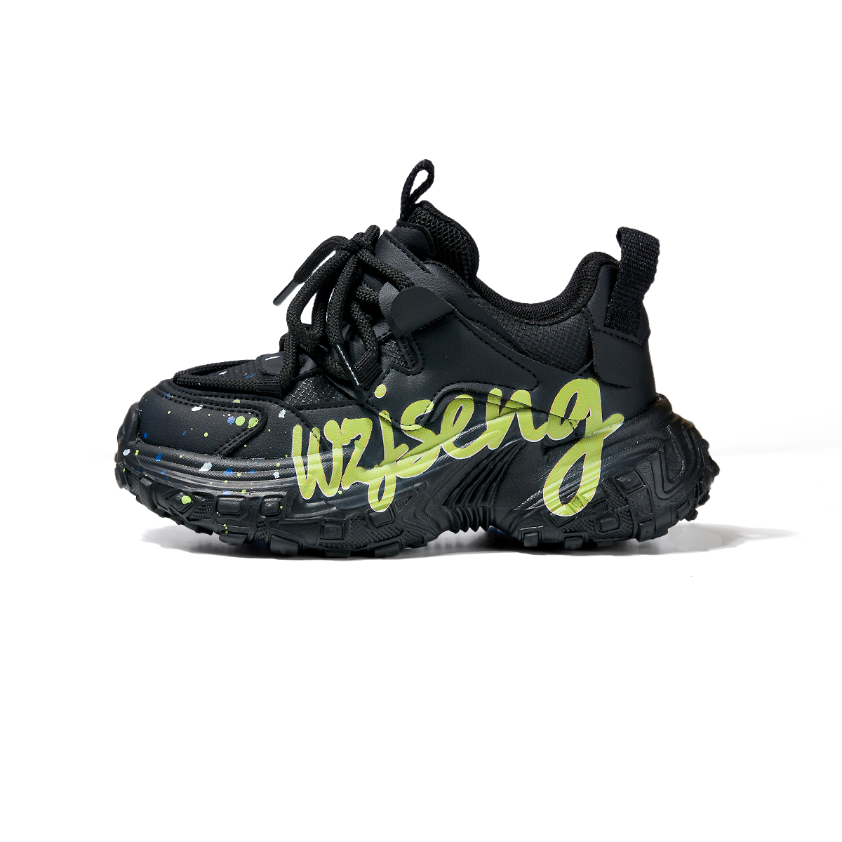 

Детские повседневные кроссовки Kids PSY, черно-зеленые