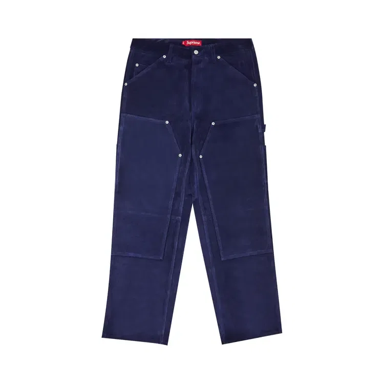 Брюки-карандаш Supreme Suede Double Knee Painter Pant, синий