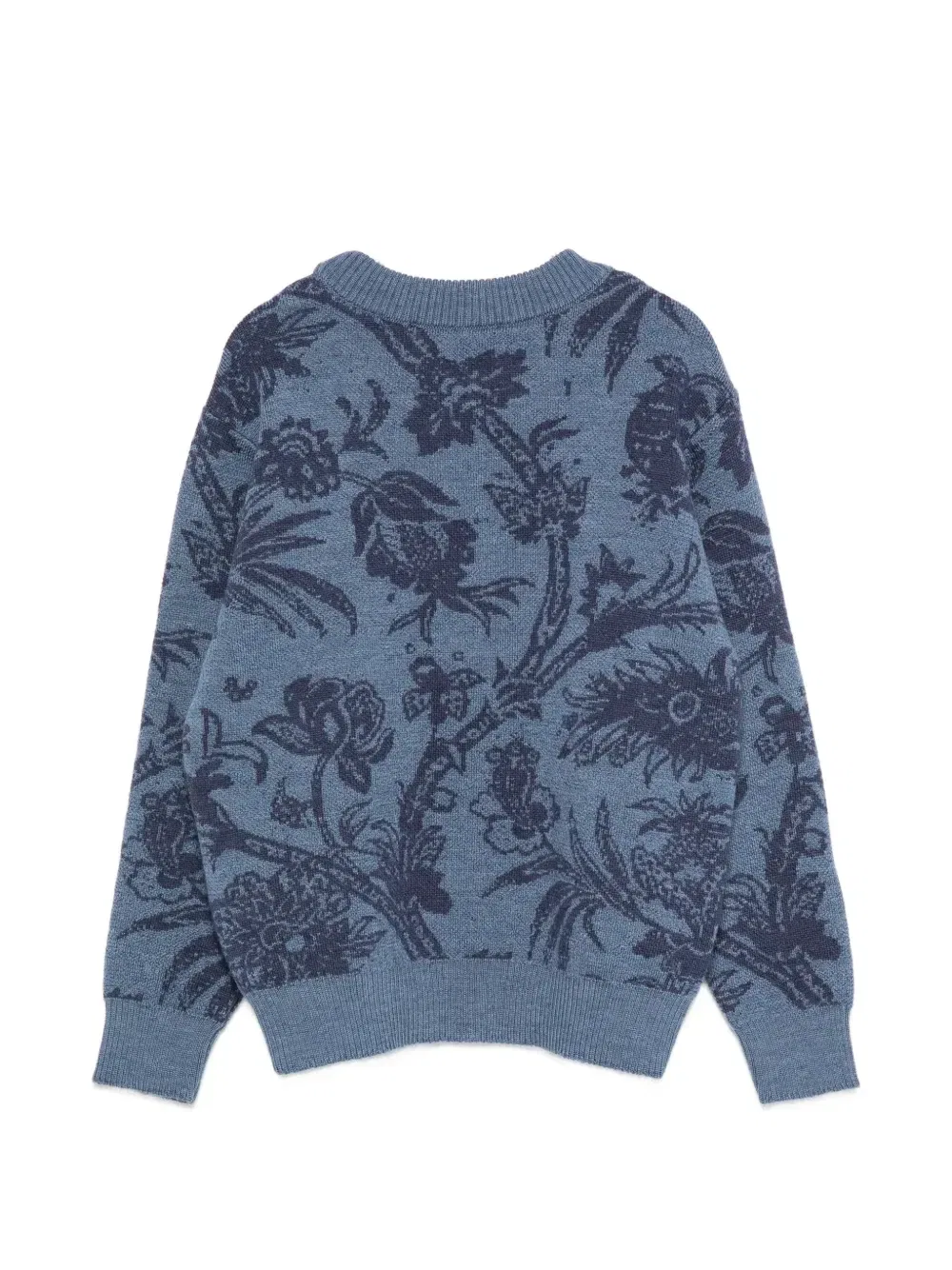 Джемпер с цветочным рисунком и изображением Пегаса ETRO KIDS, синий — фото 2