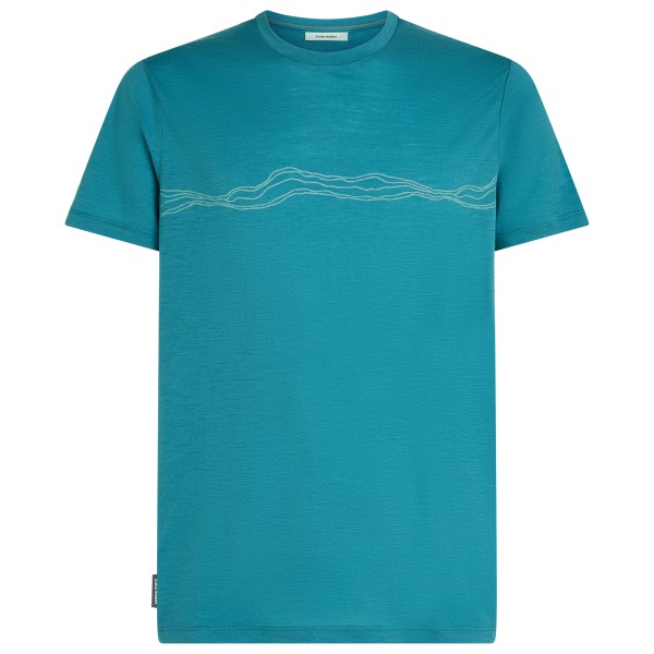 

Футболка Merino 150 tech lite s/s mountain pulse - рубашка из мериноса Icebreaker, Topaz