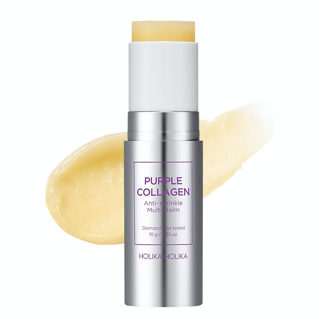Бальзам для лица purple collagen anti wrinkle multi balm Holika Holika, вес 10 гр. — фото 2
