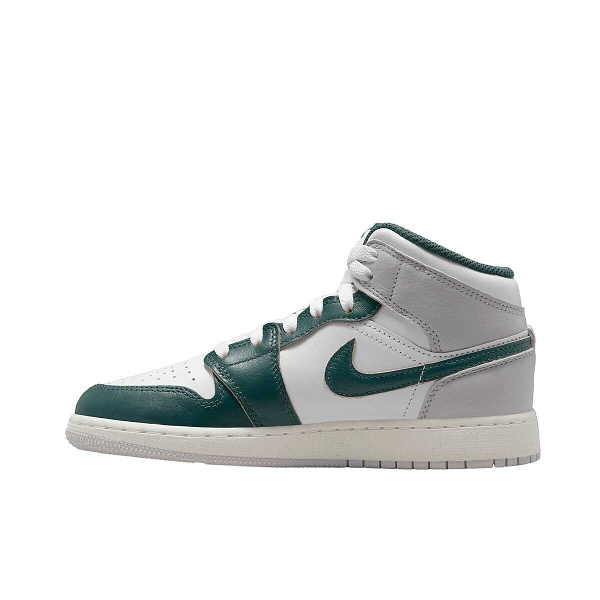 Кроссовки Air Jordan 1 Mid SE GS, цвет White/Oxidized Green-Sail-Neutral Grey — фото 2