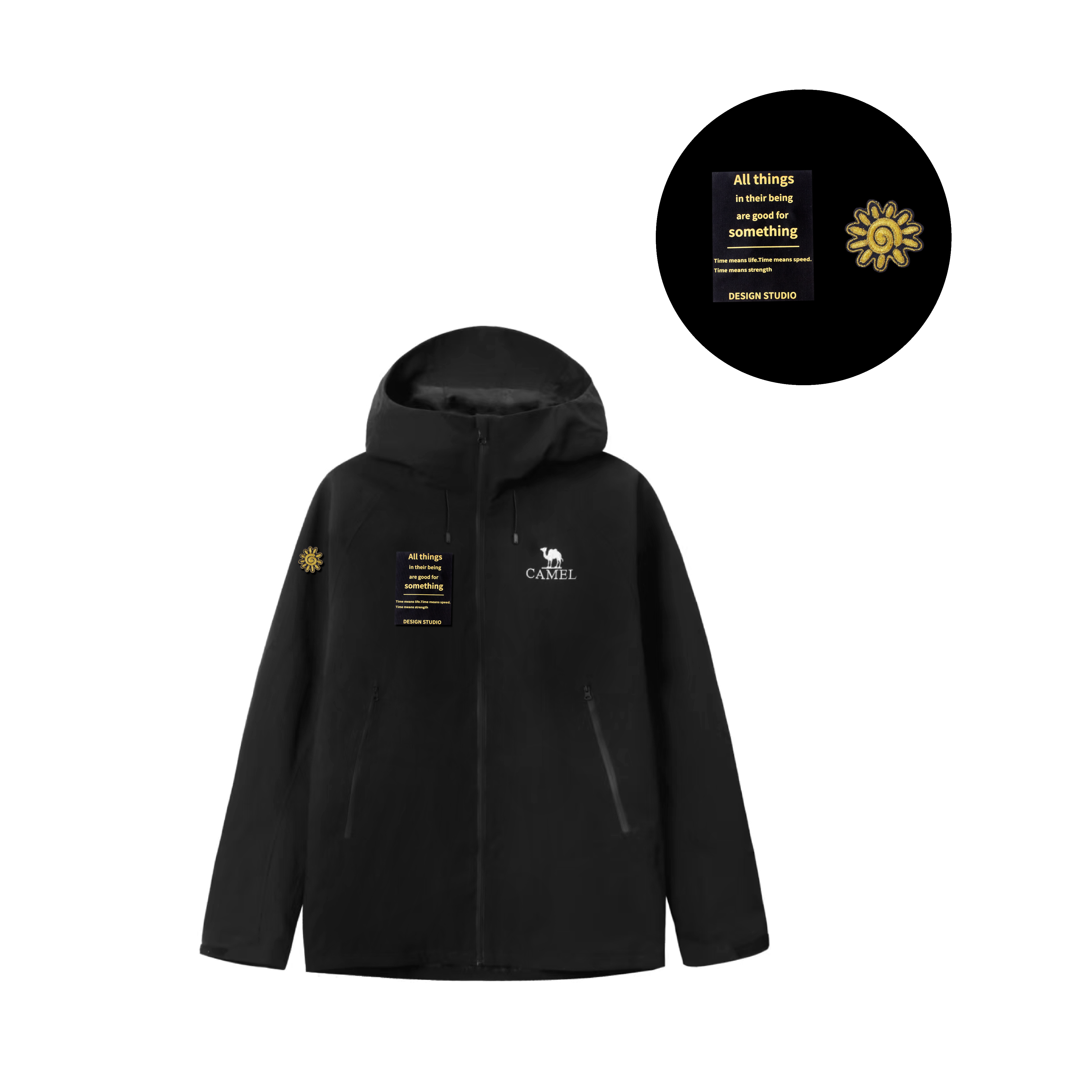 

Ветровка All weather Waterproof, Windproof, Thermal, Cold Resistant Unisex CAMEL, phantom черный