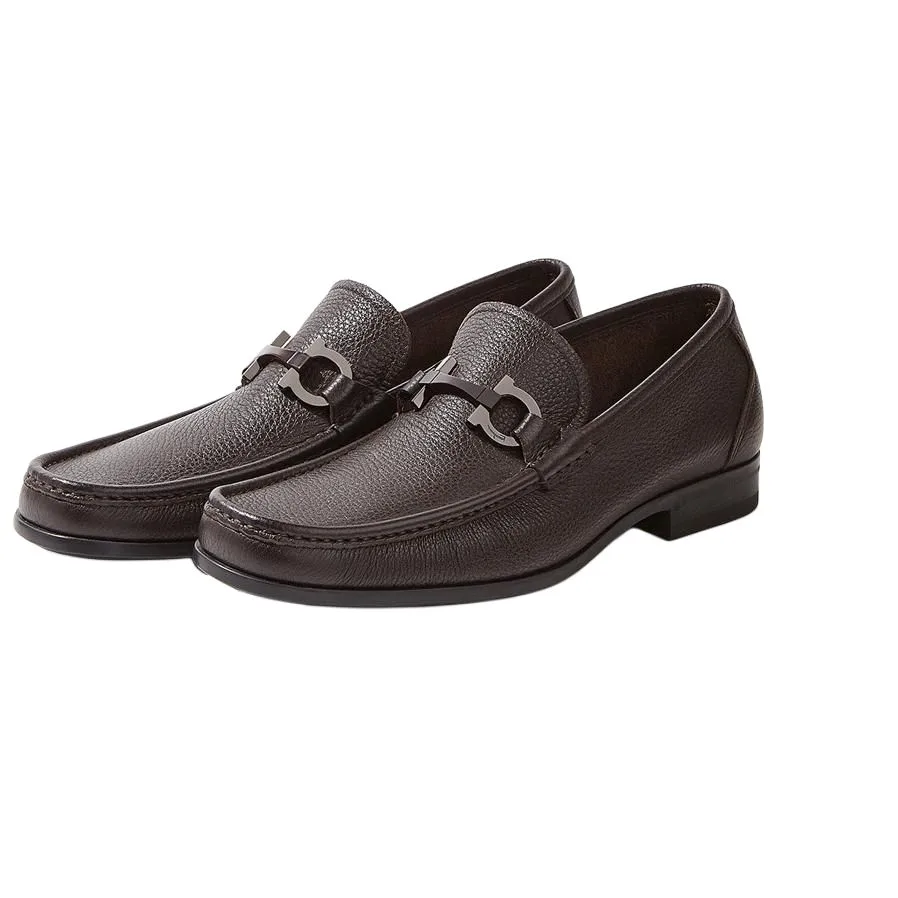 Ferragamo Мужские лоферы коричневые — фото 4