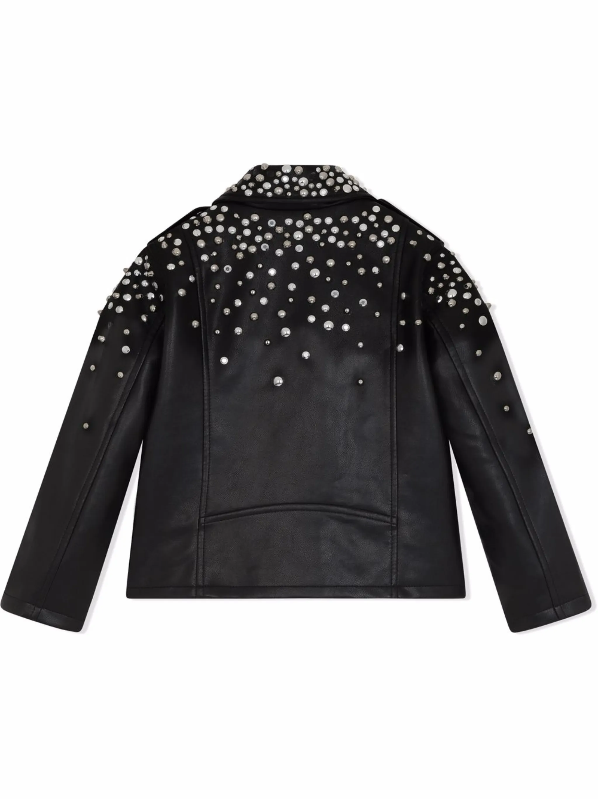 Байкерская куртка с заклепками Dolce & Gabbana Kids, черный — фото 2