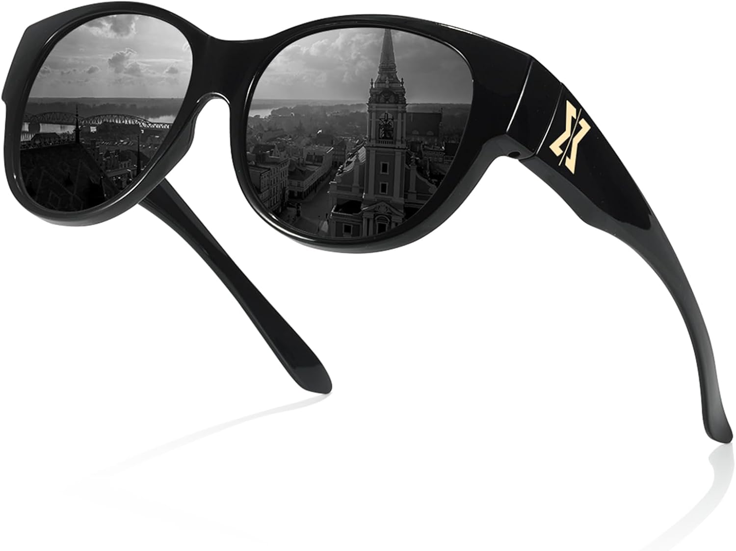 

Солнцезащитные очки Trysee Fit Over Sunglasses для женщин, поляризованные, с защитой от УФ-излучения UV400, увеличенного размера, можно носить поверх обычных очков. CTS5779-2M, C05 Black