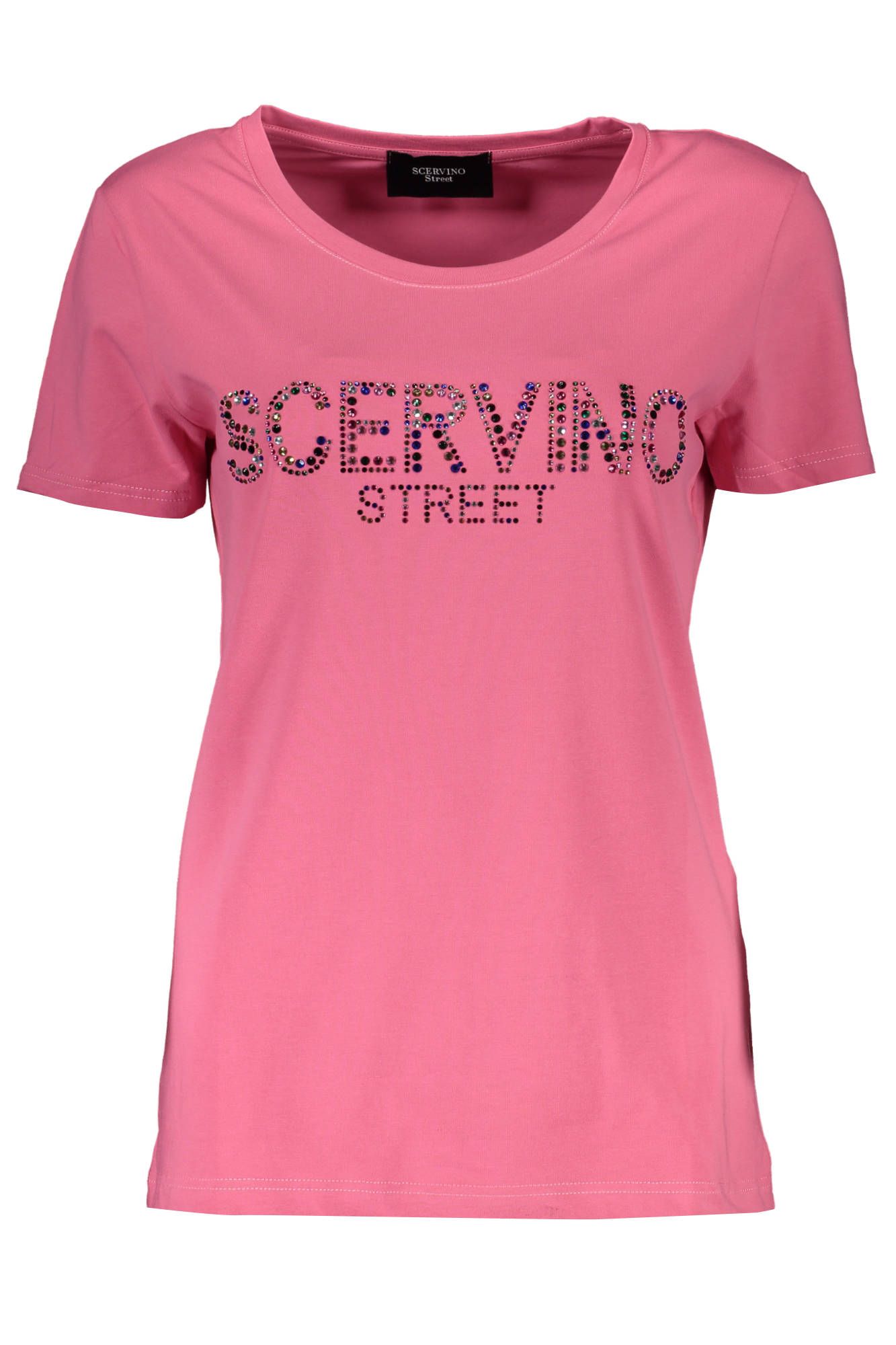 

Розовая хлопковая женская футболка Ermanno Scervino