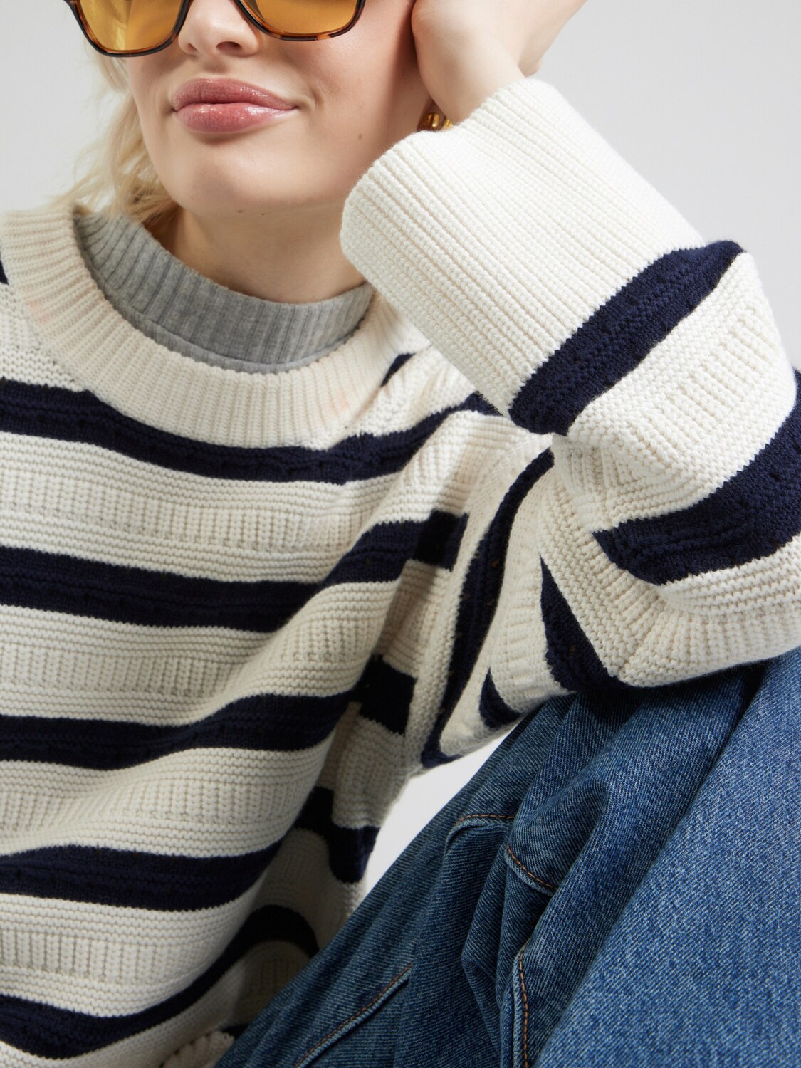 LEVI'S  Свитер 'Candide Crewneck Свитер' из шерсти белый — фото 2