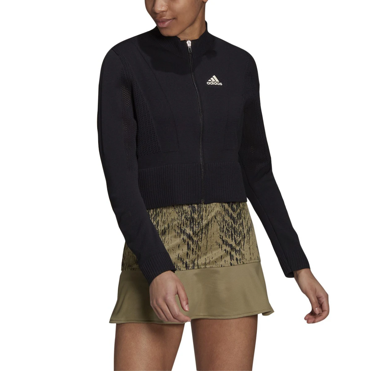 

Женская теннисная куртка Adidas Primeknit Primeblue Aeroready, черный
