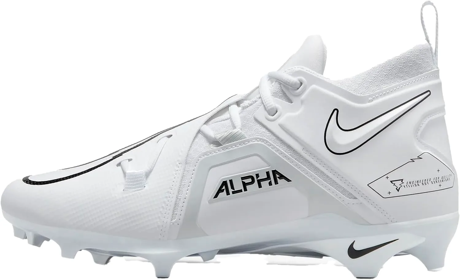Мужские кроссовки Nike Alpha Menace Pro 3, белый/платиновый/черный — фото 4