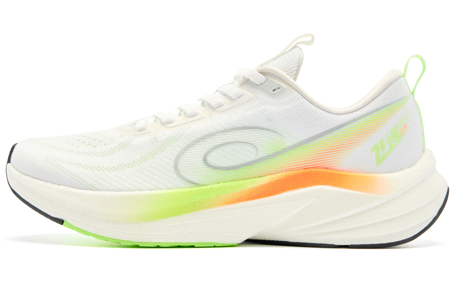 

QIAODAN Кроссовки Speed 3LITE с низким верхом, амортизирующие, противоскользящие и износостойкие, мужские, цвет белый-зеленый