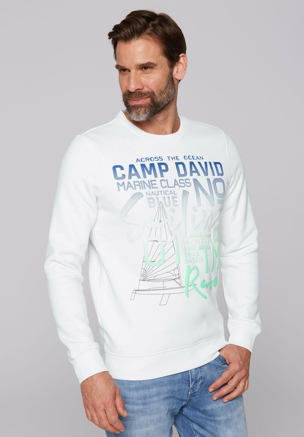 

Толстовка MIT GRADIENT PUFFPRINT Camp David, белый