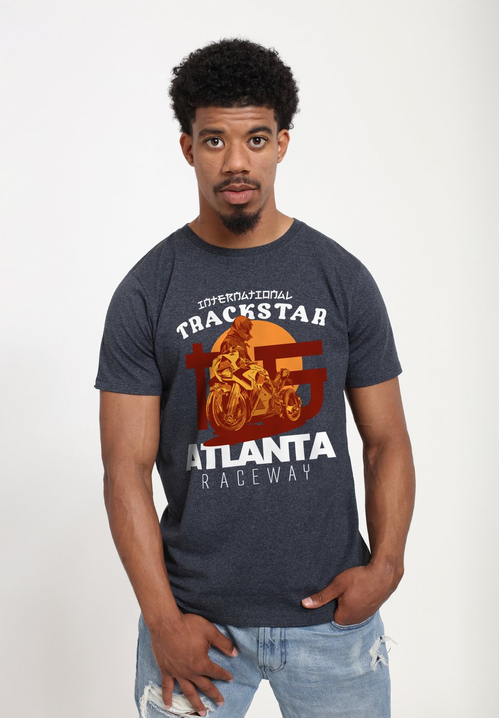 

Футболка с принтом MATT KEELING INTERNATIONAL TRACKSTAR Henry Tiger, цвет Dark Heather Grey