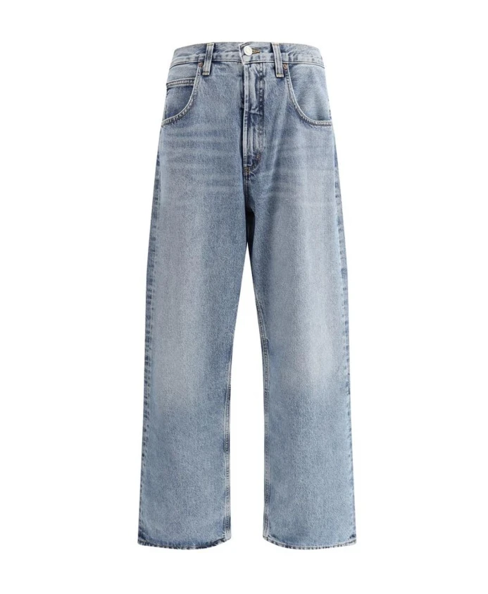 

Джинсы с высокой талией и пятью карманами Agolde, синий