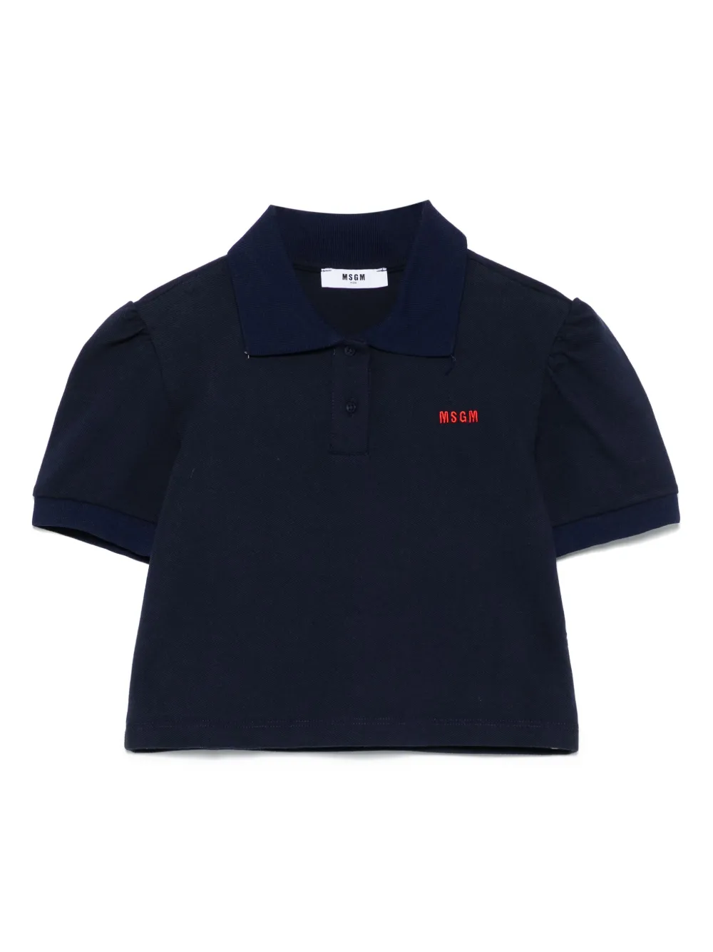 

Рубашка поло из ткани пике MSGM Kids, синий