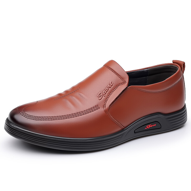 Туфли мужские Men"s Casual Men Low-Top Modengpan, коричневый — фото 4