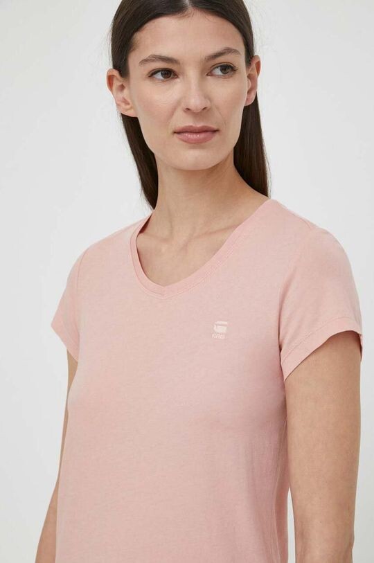 

Хлопковая футболка G-Star Raw, розовый