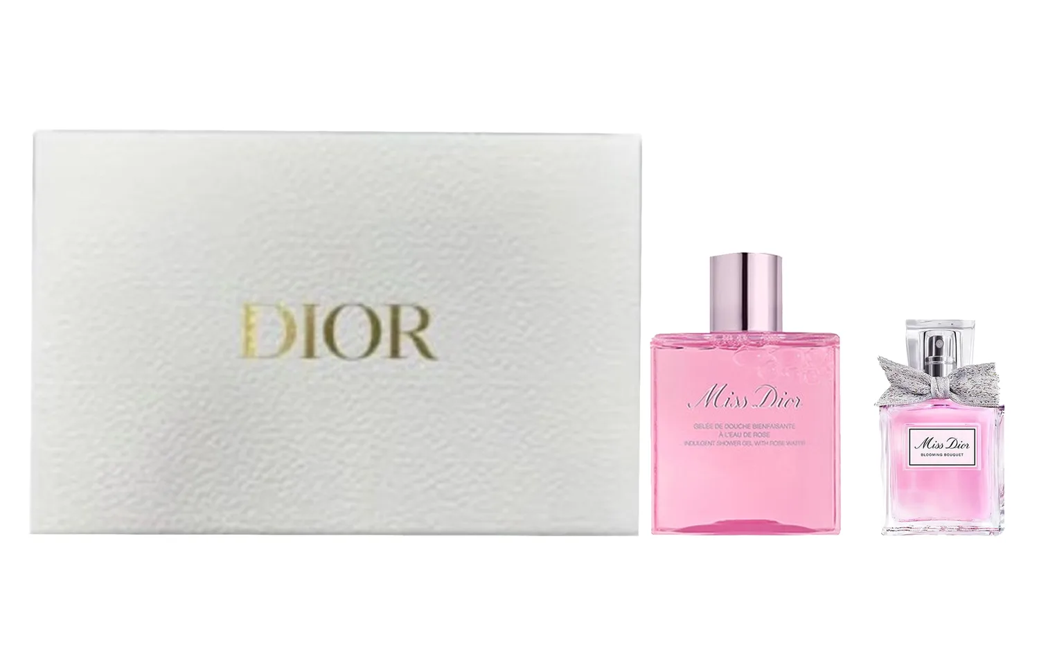DIOR Набор парфюма floral sweetheart с ароматом лимона, розы, пиона и белого мускуса, 30 мл + 175 мл, Clothing Sets B: Miss Dior Floral Perfume EDT 30ml+Brand-New Miss Dior Rose Fragrance Shower Gel 175ml — фото 2