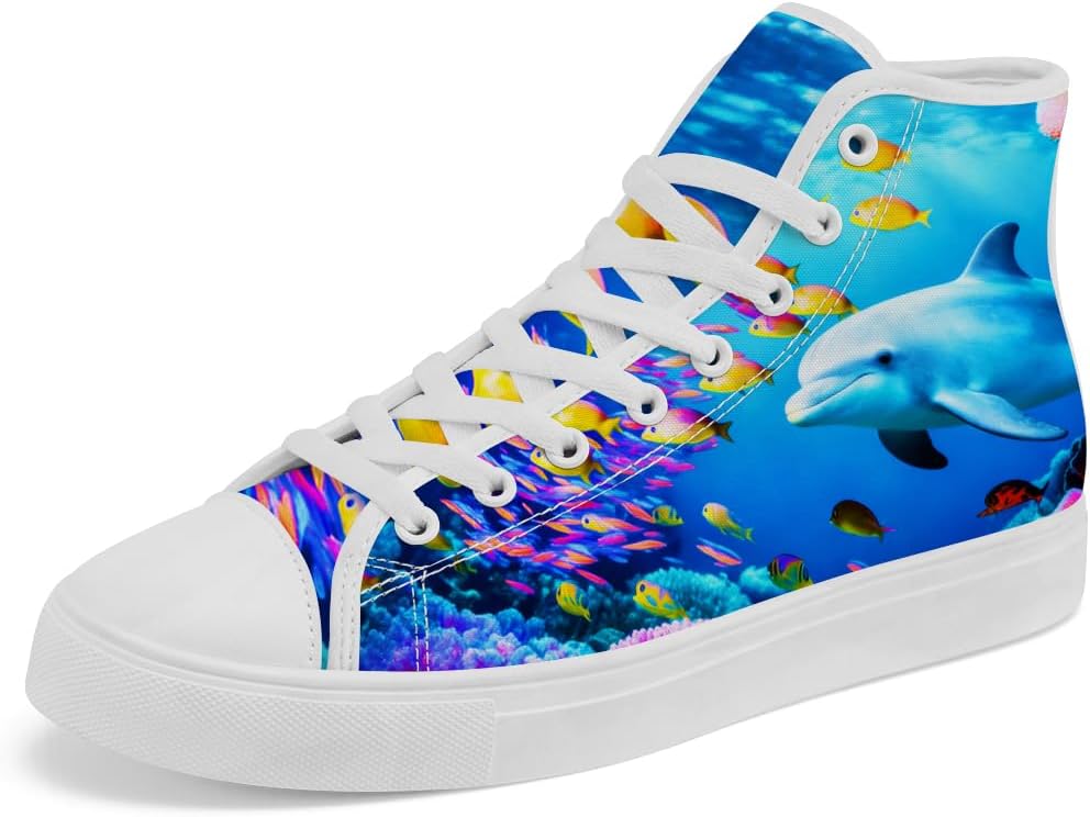 

Кеды Dolphin на высокой подошве из канваса, высокие кроссовки, обувь на шнуровке для мужчин и женщин Chebing, синий