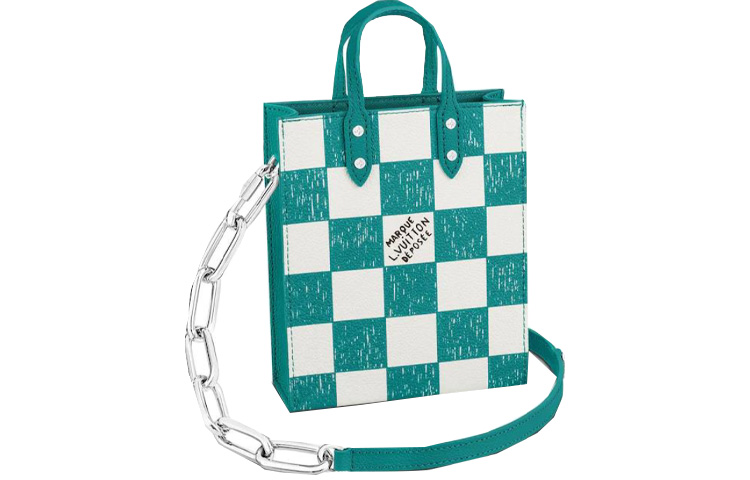 

LOUIS VUITTON Сумка Sac Plat Xs Graphite Teal Blue