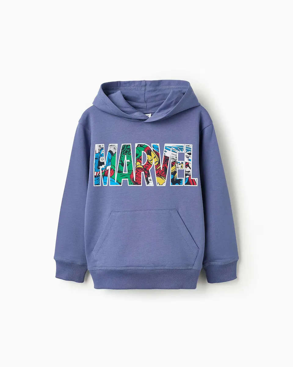 

Толстовка для мальчика с капюшоном с мотивом Marvel Zippy, синий