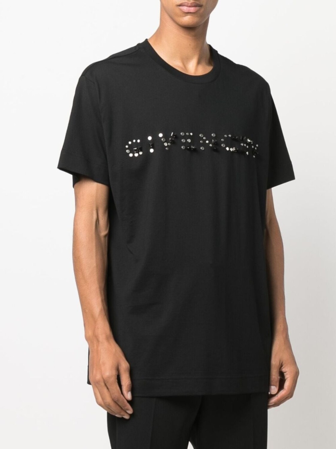 Givenchy декорированная футболка с логотипом, черный — фото 3